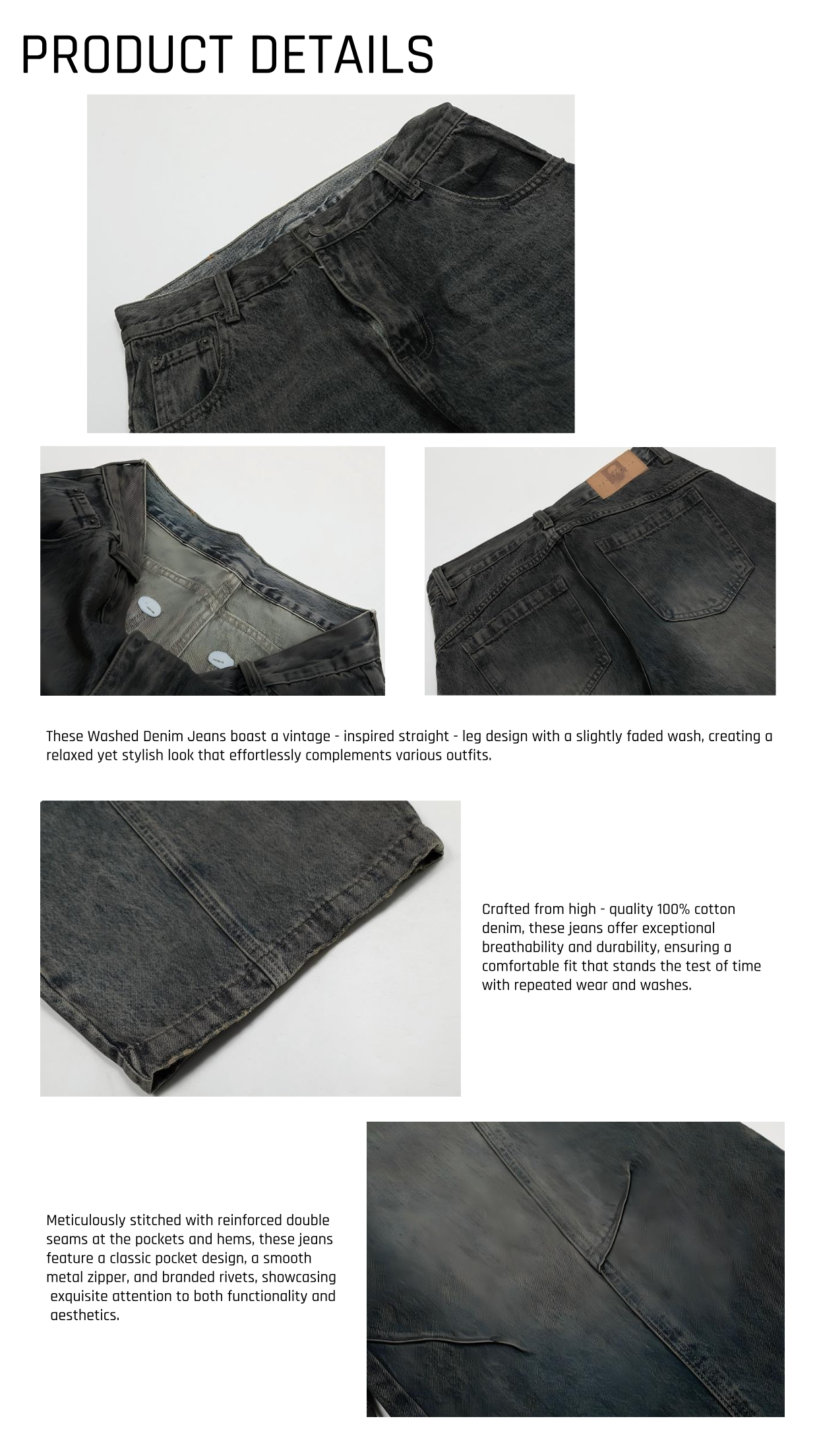 WASHED DEMIN JEANS