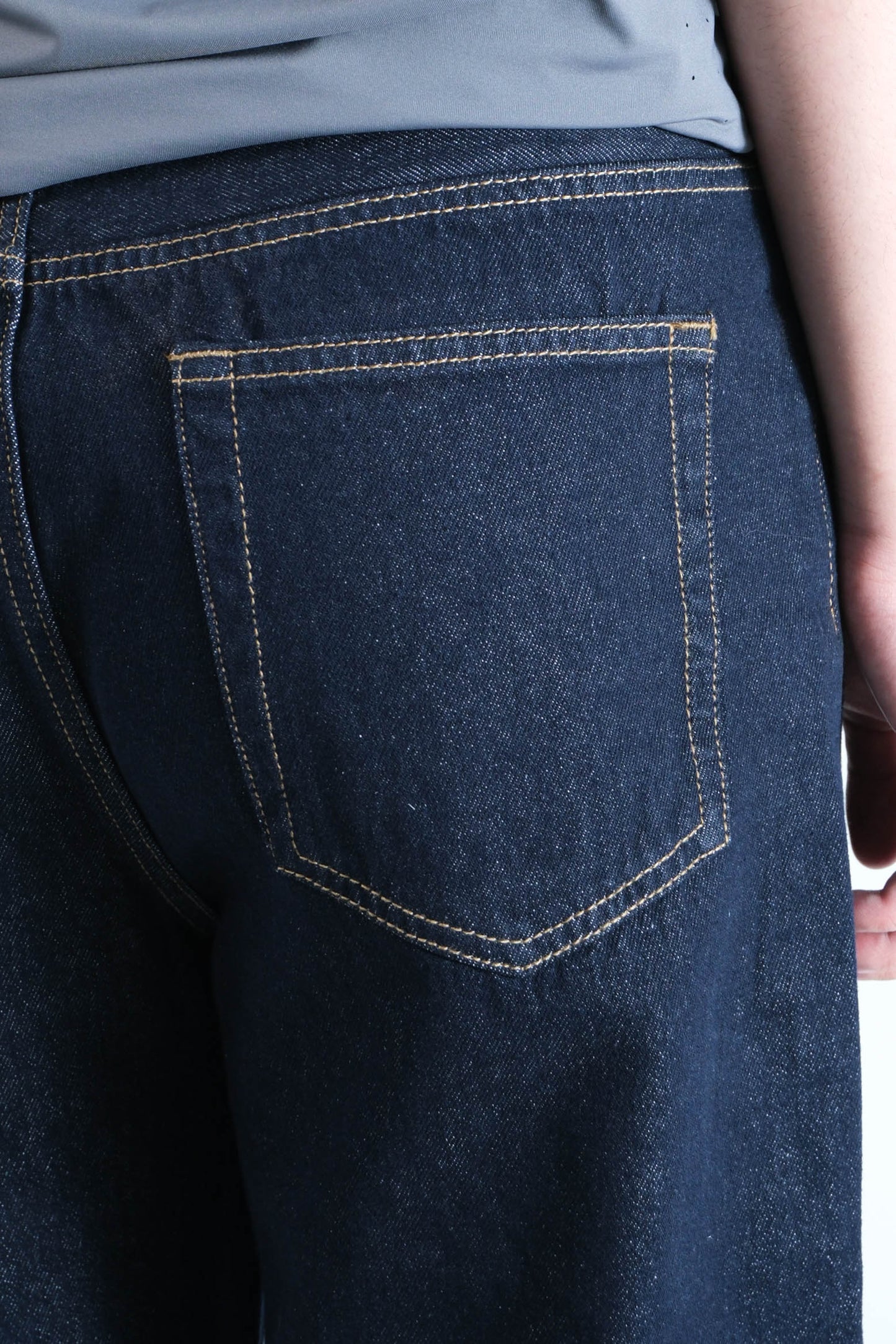 Men's Curved Leg Denim Jeans Blue - Fashion Loose Fit Pants