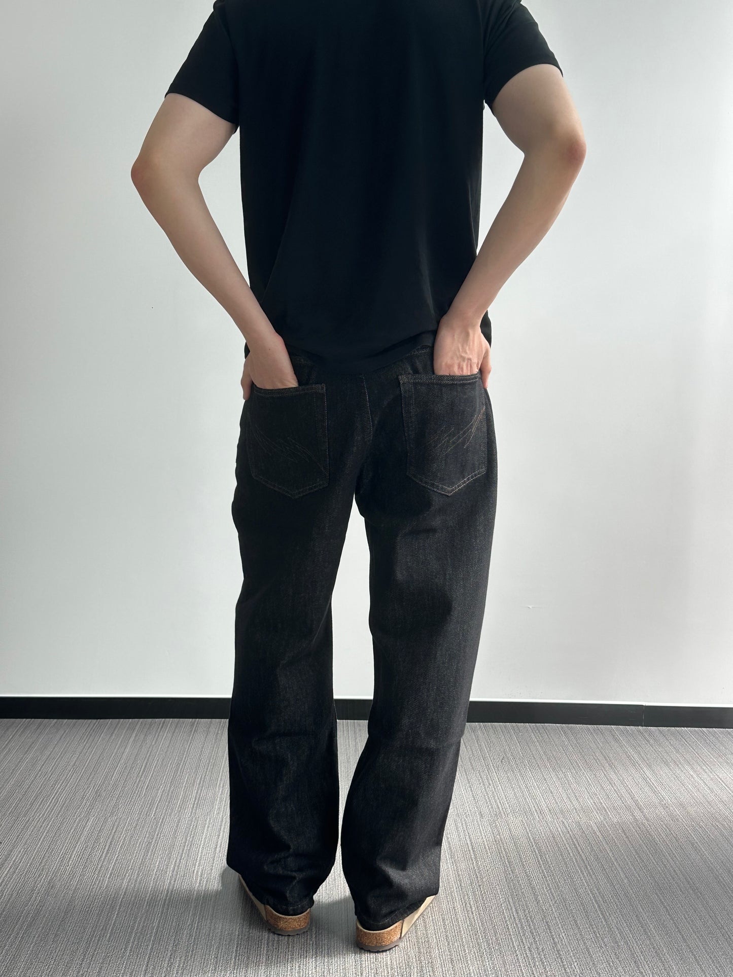 Men's Straight Leg Denim Jeans Black - Classic Mens Black Denim Jeans