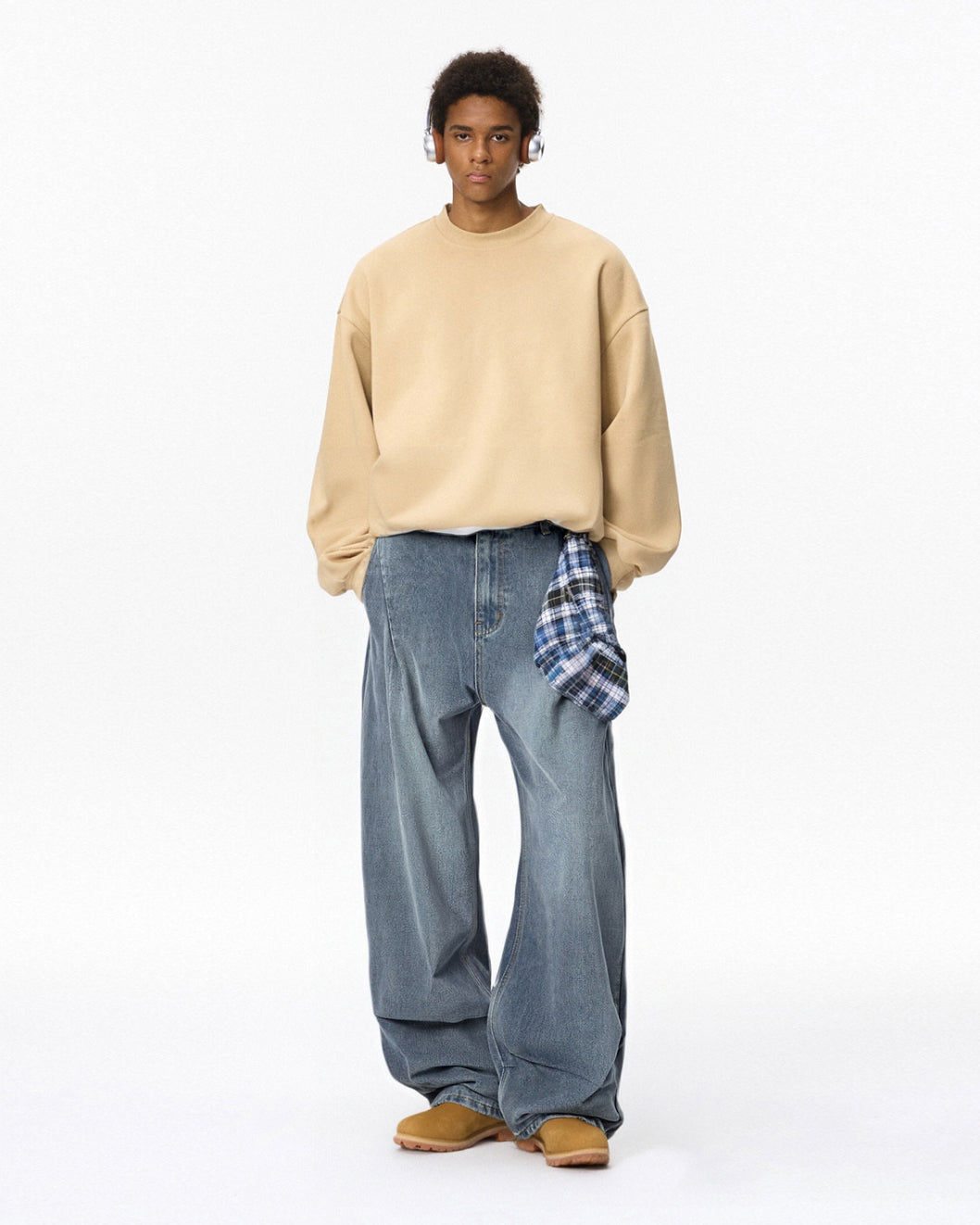 BARREL-LEG JEANS｜SCARF