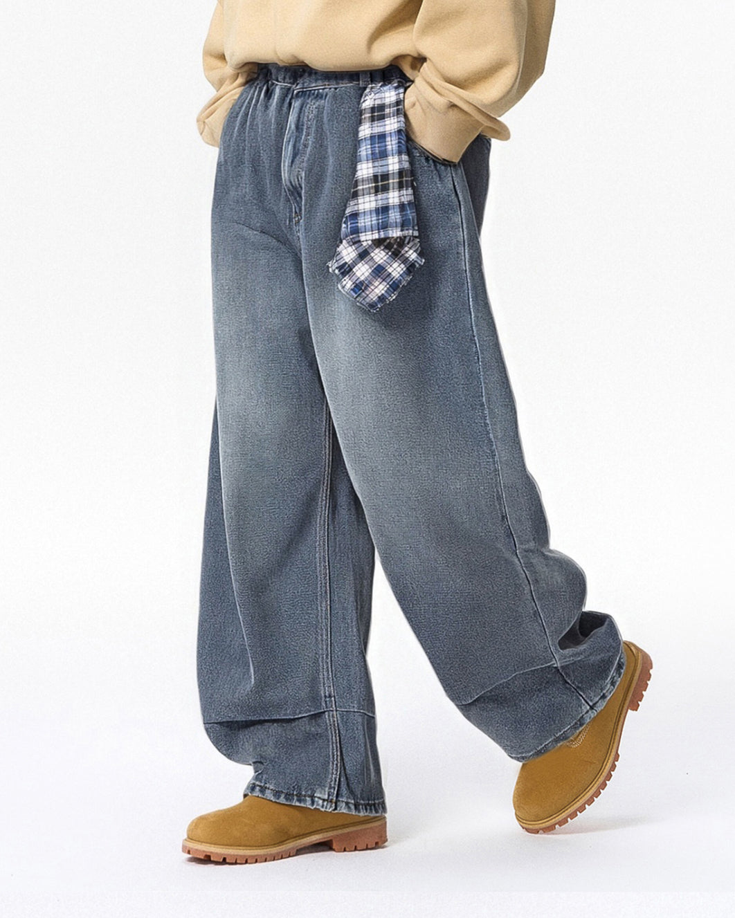 BARREL-LEG JEANS｜SCARF