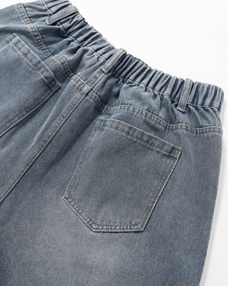 BARREL-LEG JEANS｜SCARF
